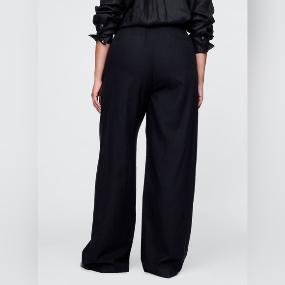 NWT! GAP Black 365 High Rise Linen-Blend Trousers - Multiple 🔹 - Picture 7 of 12